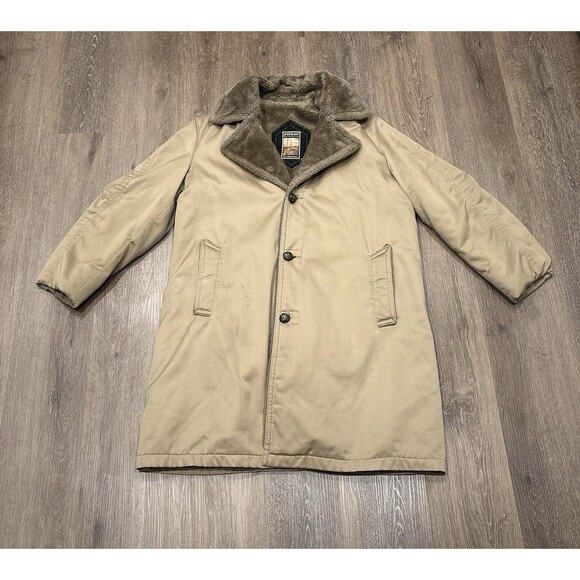 Vintage Mighty Mac Jacket Mens XL Gloucester Sherpa Lined Workwear Coat READ - Picture 1 of 14